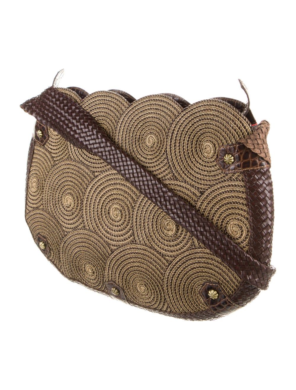 Eric Javits Leather Trimmed Shoulder Bag - image 3