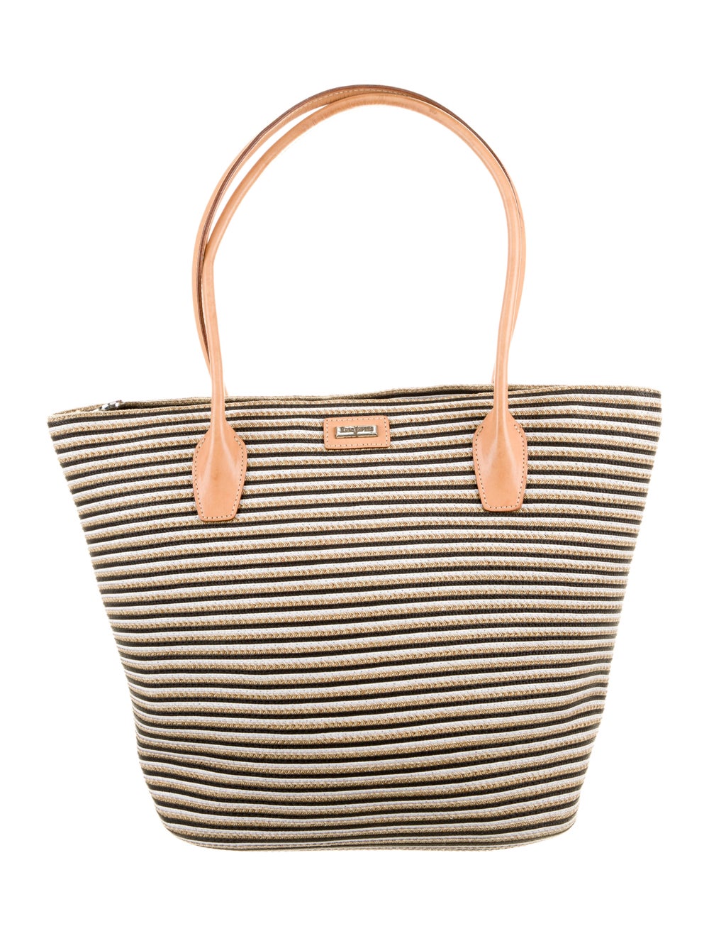 Eric Javits Leather Trimmed Tote Bag - image 1