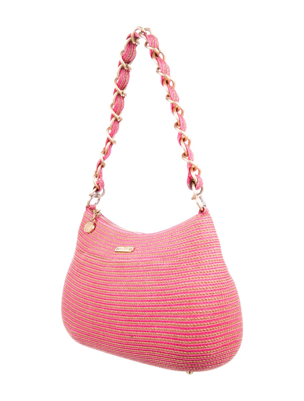 Eric Javits Raffia Chain-Linked Shoulder Bag - image 3