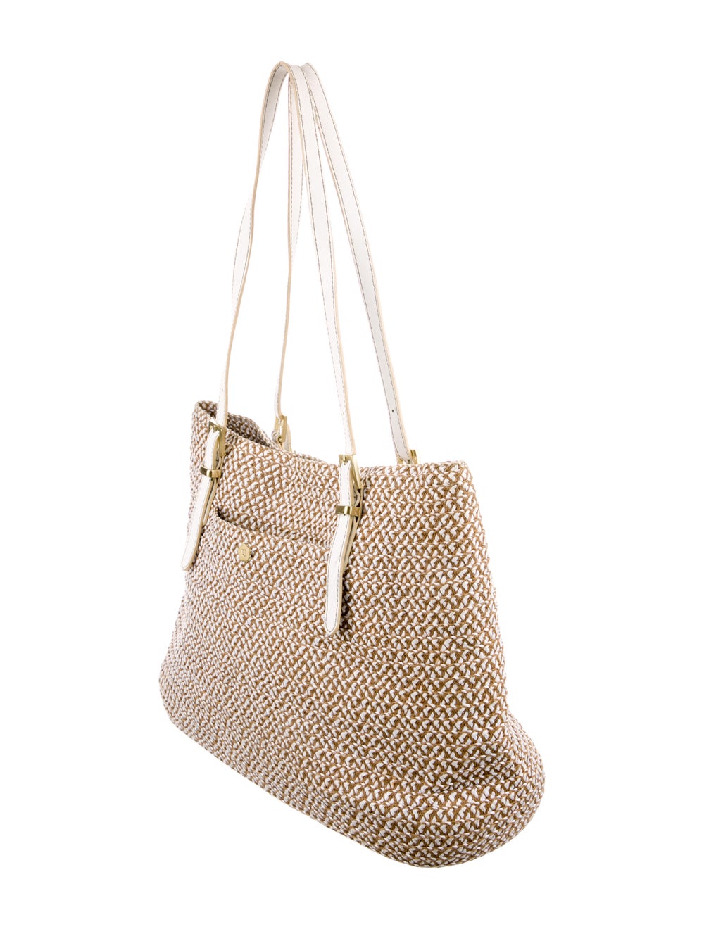 Eric Javits Printed Straw Shoulder Bag - image 3