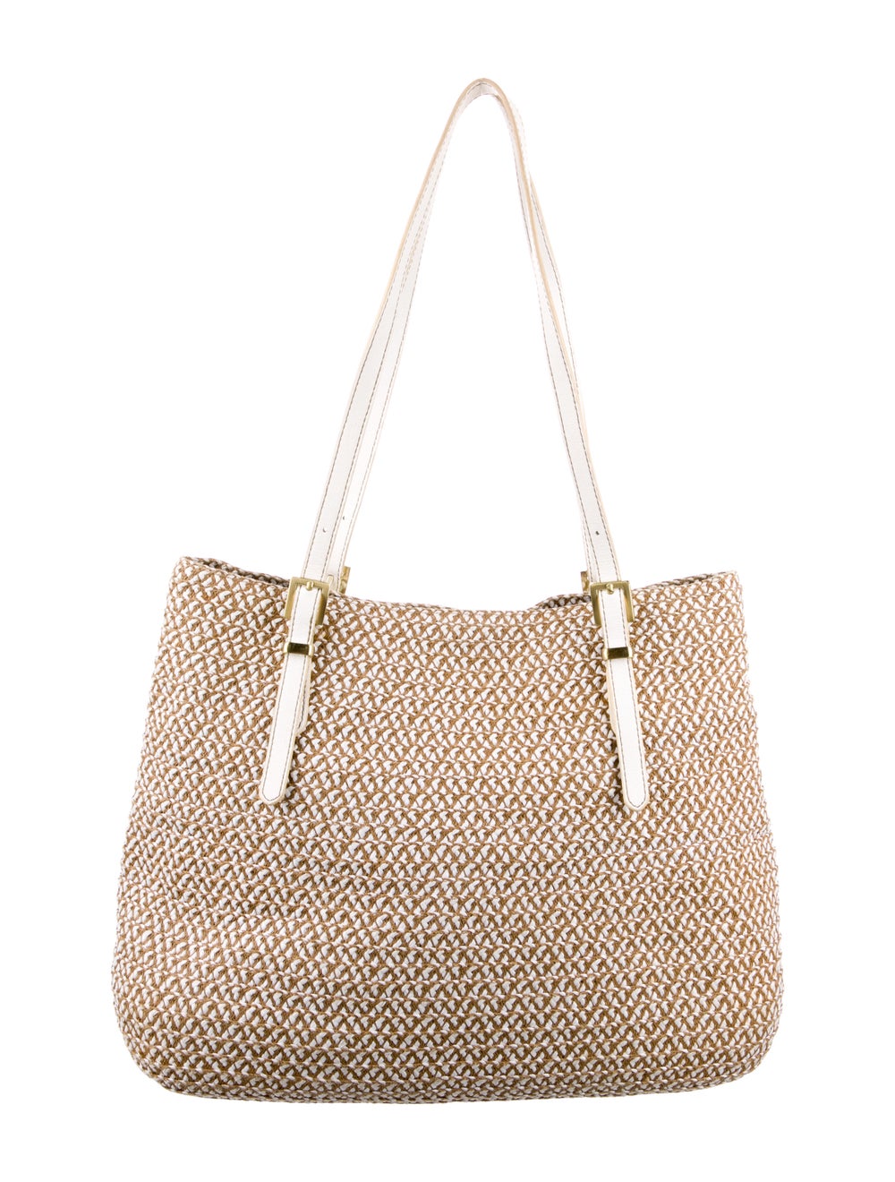 Eric Javits Printed Straw Shoulder Bag - image 4