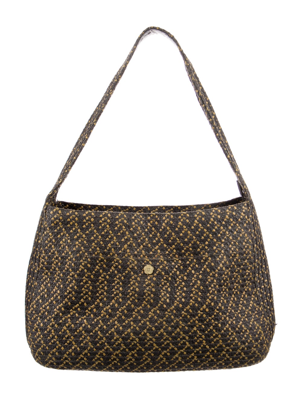 Eric Javits Coated Raffia Shoulder Bag - image 1