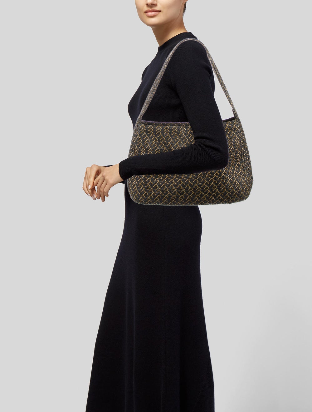 Eric Javits Coated Raffia Shoulder Bag - image 2