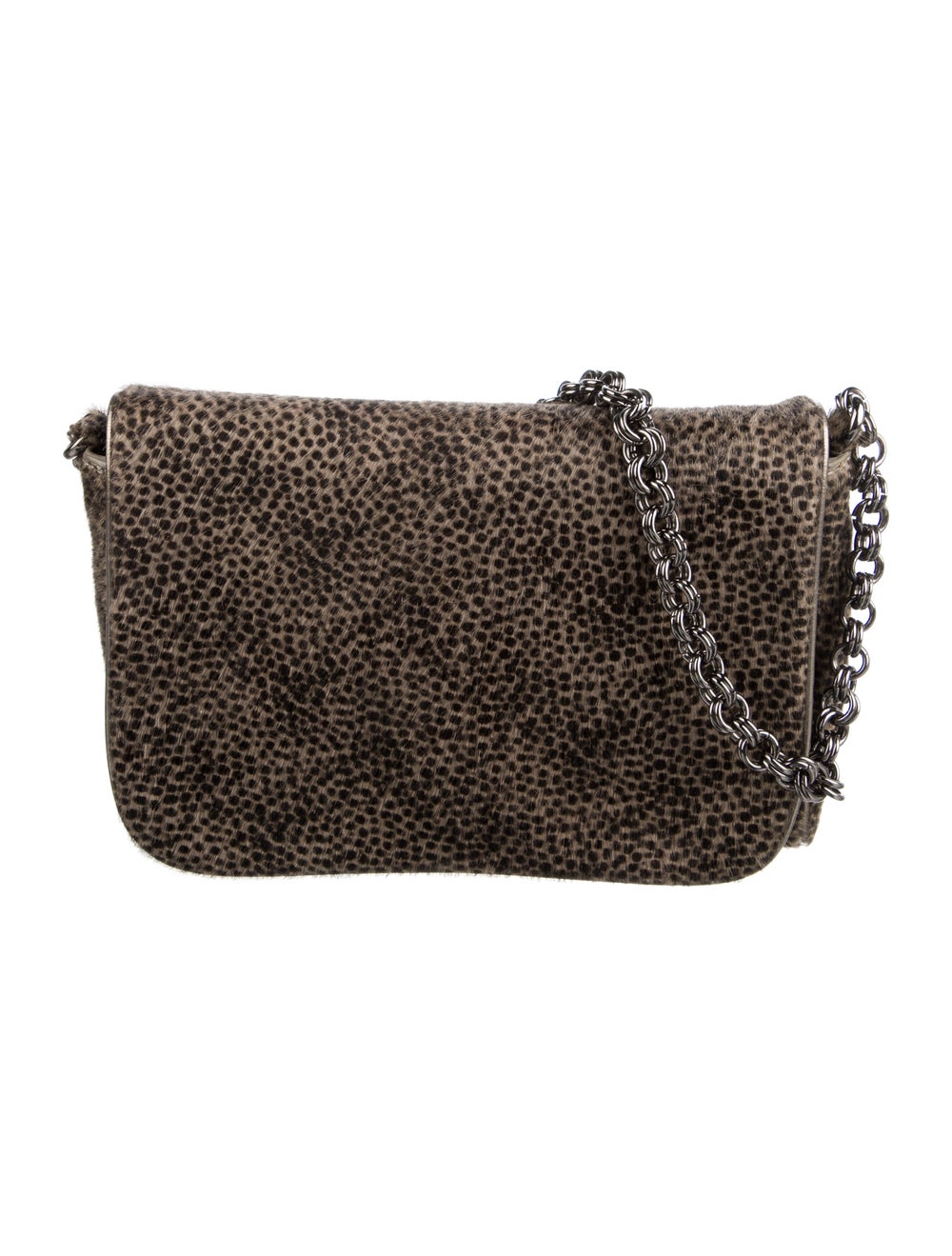 Eric Javits Animal Print Ponyhair Shoulder Bag - image 1