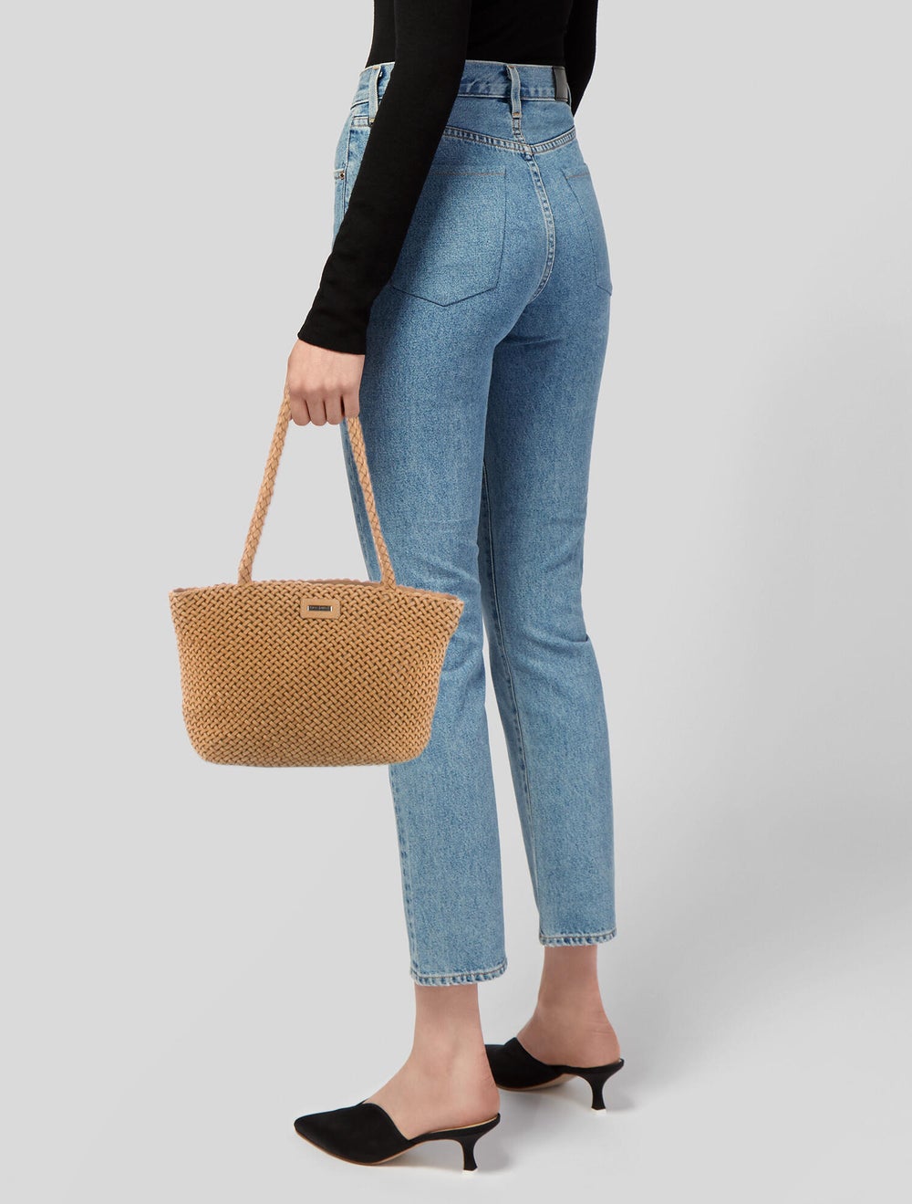 Eric Javits Woven Leather Shoulder Bag - image 2