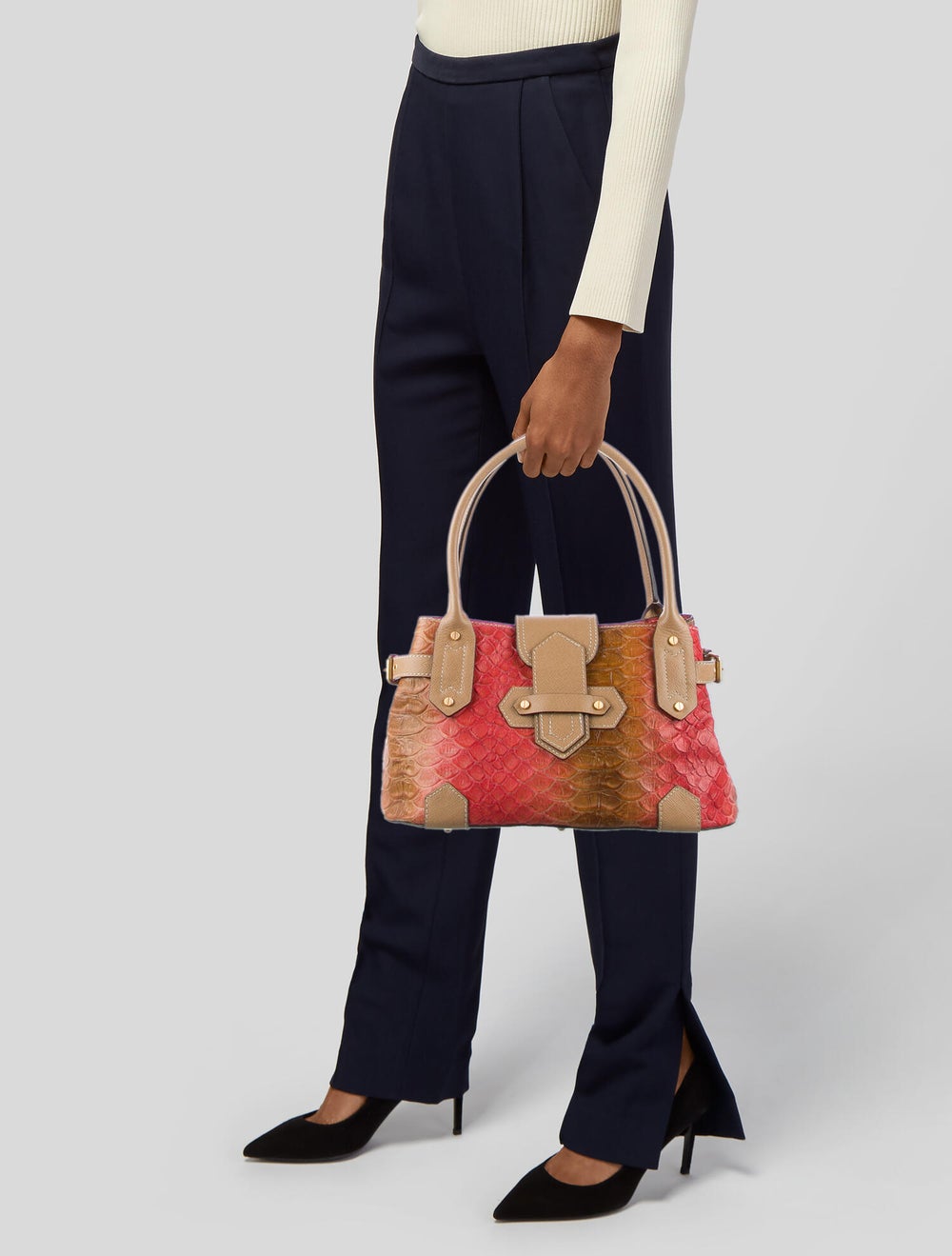 Eric Javits Leather Shoulder Bag - image 2