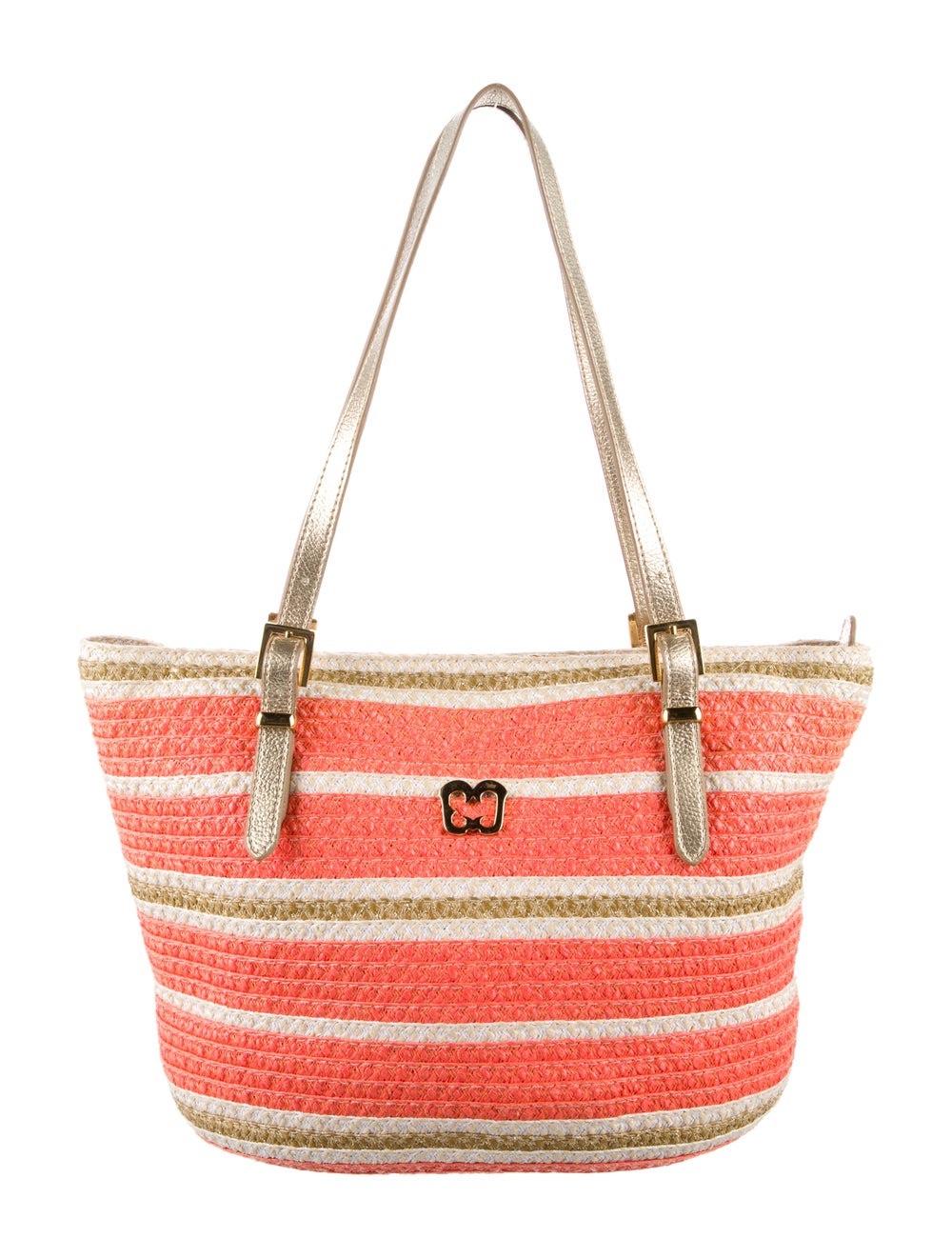 Eric Javits Raffia Patterned Shoulder Bag - image 1