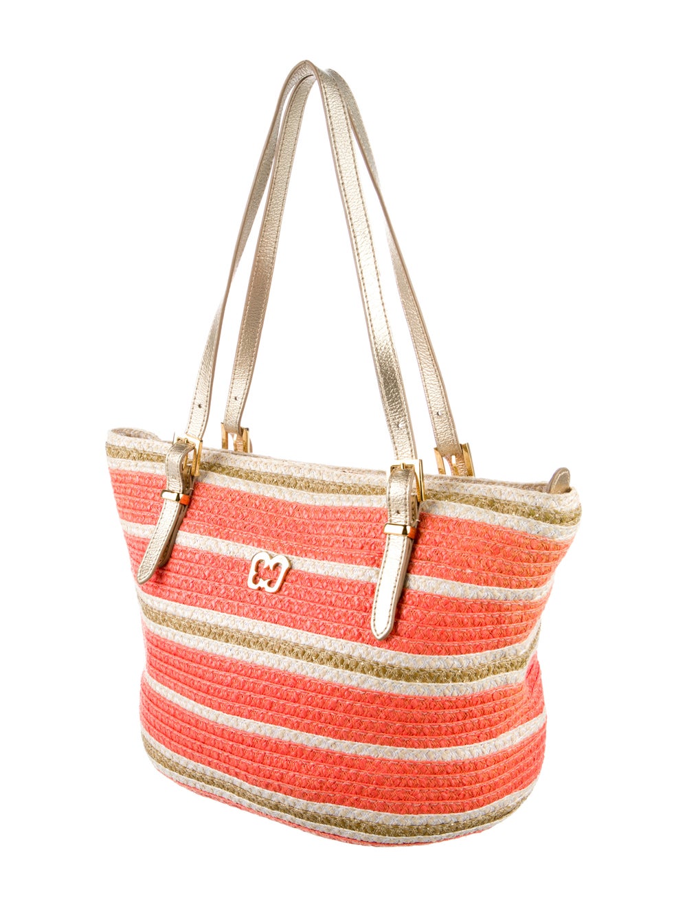 Eric Javits Raffia Patterned Shoulder Bag - image 3