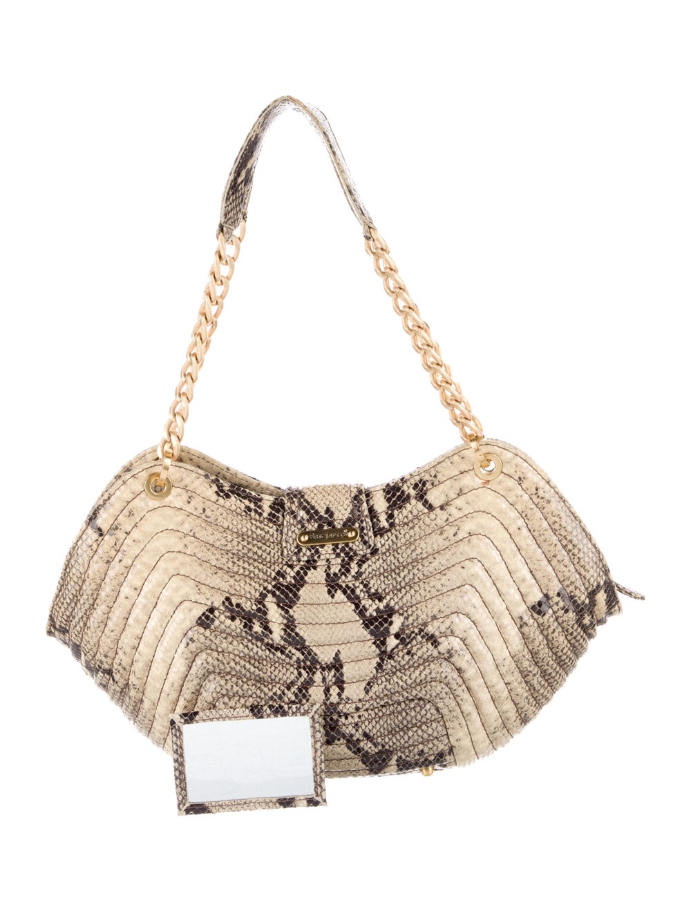 Eric Javits Embossed Leather Shoulder Bag - image 4