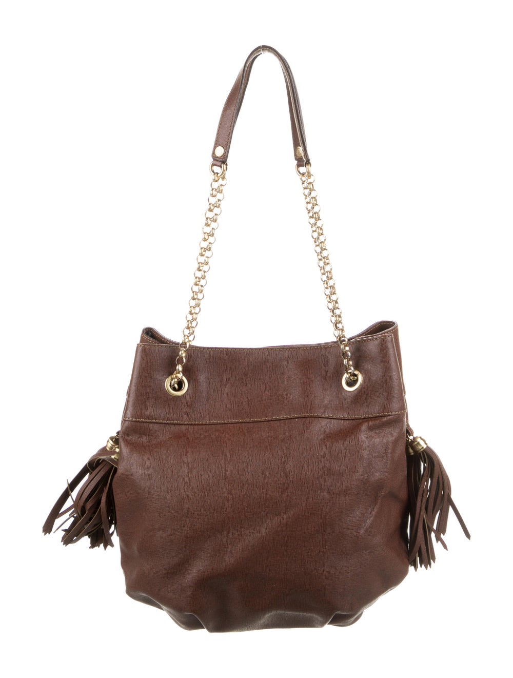 Eric Javits Leather Chain-link Shoulder Bag - image 4