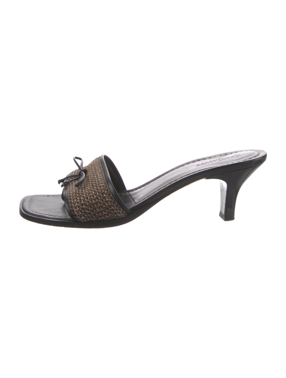 Eric Javits Raffia Bow Accents Slides - image 1