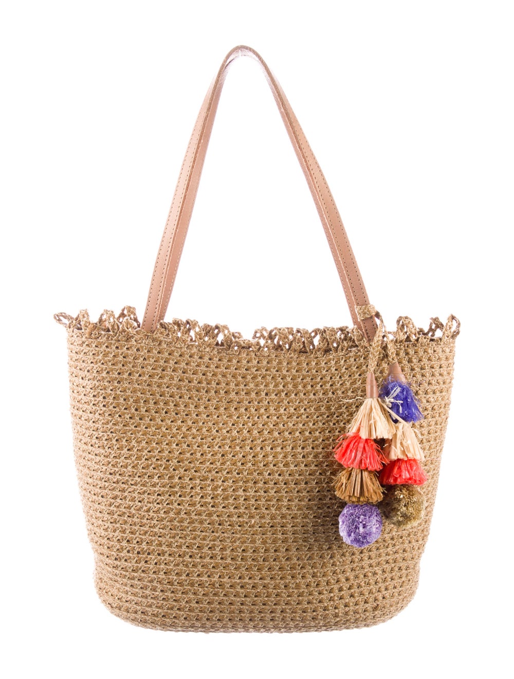 Eric Javits Leather Trim Tote Bag - image 1