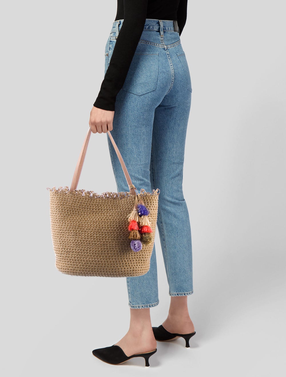 Eric Javits Leather Trim Tote Bag - image 2