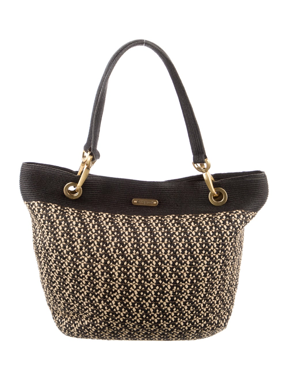 Eric Javits Patterned Raffia Bucket Bag - image 1