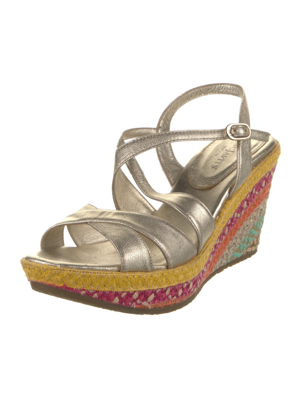 Eric Javits Leather Printed Sandals - image 1