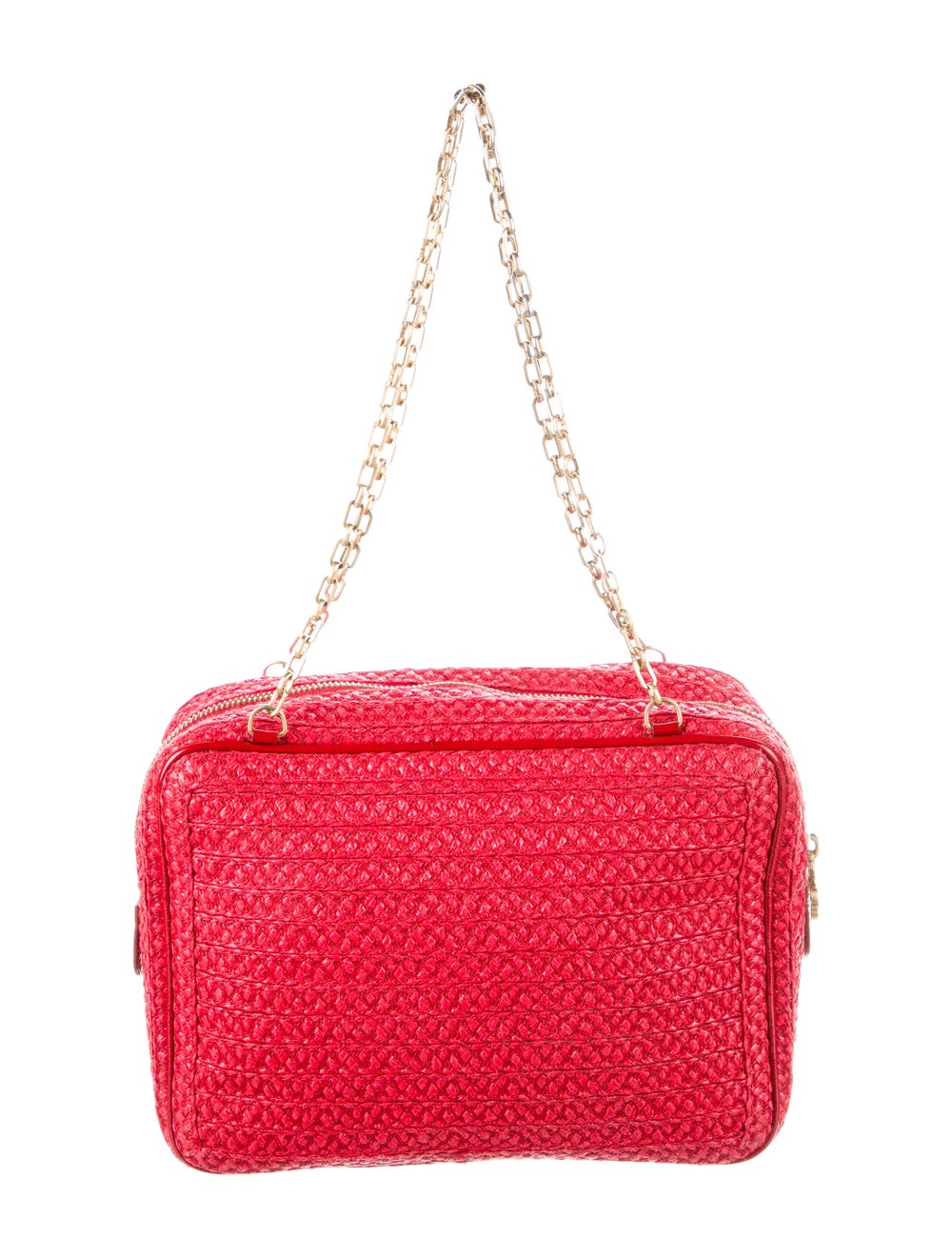 Eric Javits Raffia Patent-Leather Shoulder Bag - image 4