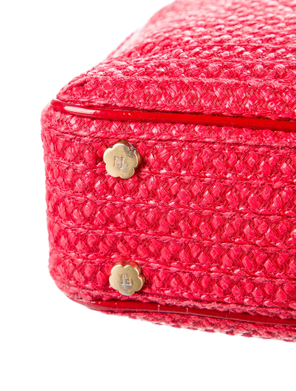Eric Javits Raffia Patent-Leather Shoulder Bag - image 6