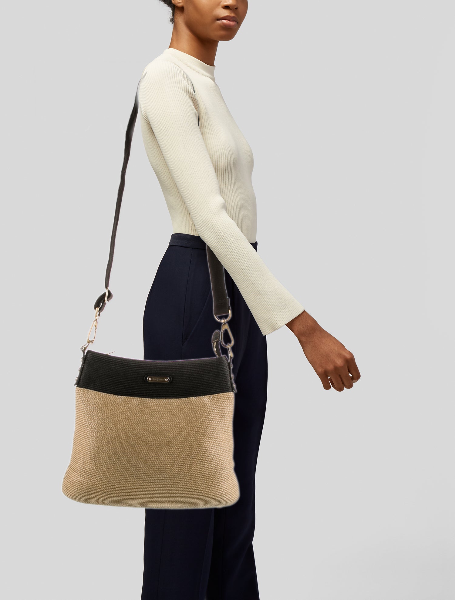 Eric Javits Raffia Crossbody Brown Crossbody Bags, Handbags