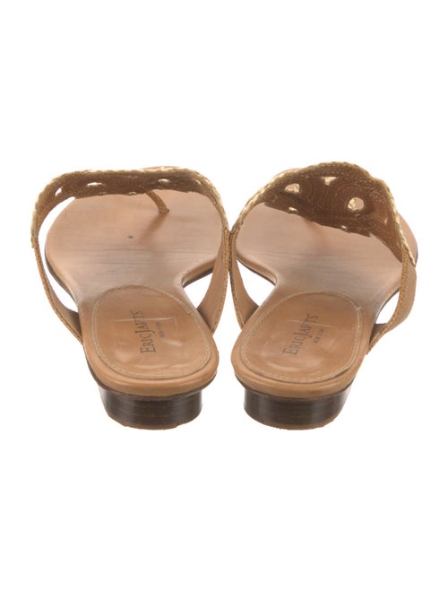 Eric Javits Straw Animal Print Slides