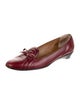 Eric Javits Leather Bow Accents Loafers