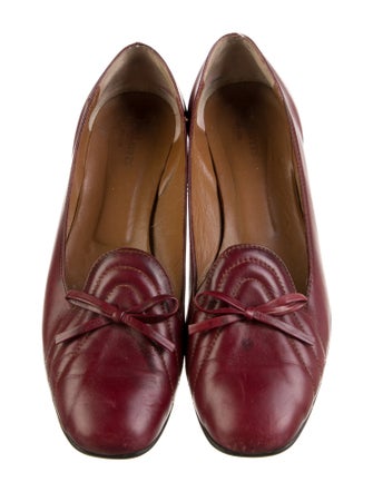 Eric Javits Leather Bow Accents Loafers