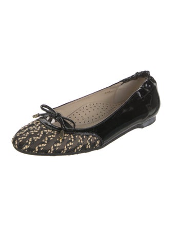 Eric Javits Patent Leather Animal Print Ballet Flats