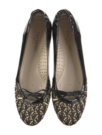 Eric Javits Patent Leather Animal Print Ballet Flats