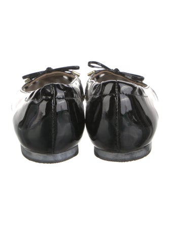 Eric Javits Patent Leather Animal Print Ballet Flats