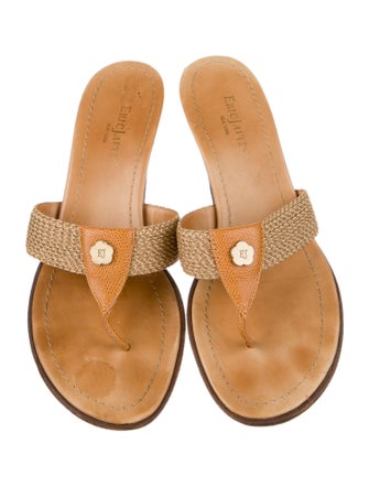 Eric Javits Leather Slides