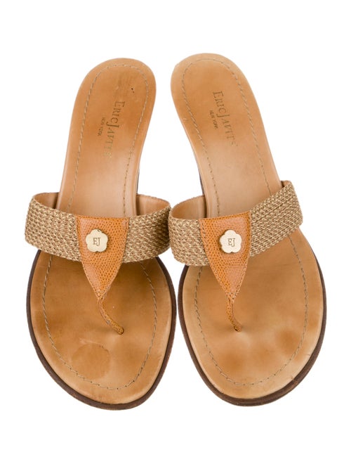 Eric Javits Leather Slides