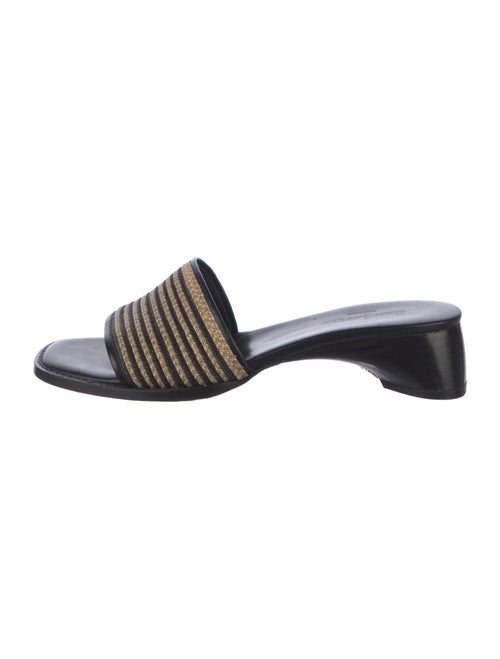 Eric Javits Leather Printed Slides