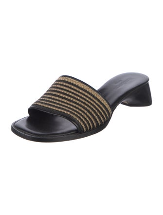 Eric Javits Leather Printed Slides