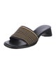 Eric Javits Leather Printed Slides