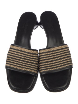 Eric Javits Leather Printed Slides