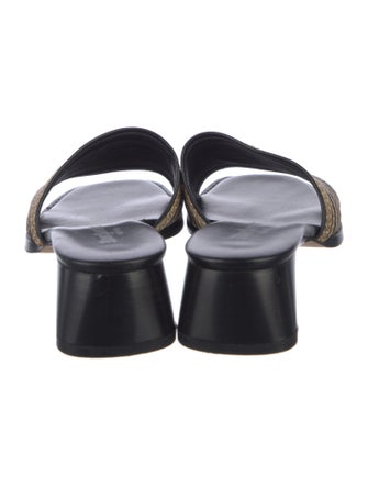 Eric Javits Leather Printed Slides