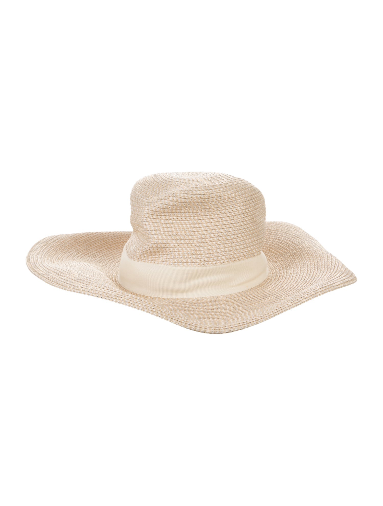 Eric Javits Neutral Leather Pattern Print Fedora Hat