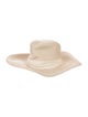Eric Javits Neutral Leather Pattern Print Fedora Hat