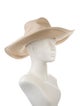 Eric Javits Neutral Leather Pattern Print Fedora Hat