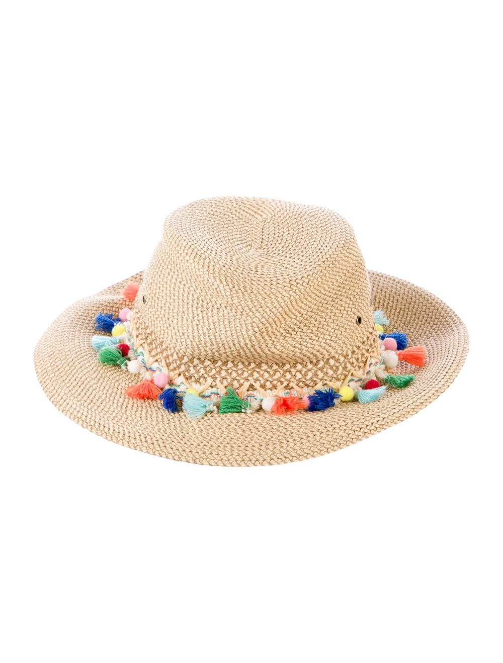Eric Javits neutral pattern print raffia hat - image 1