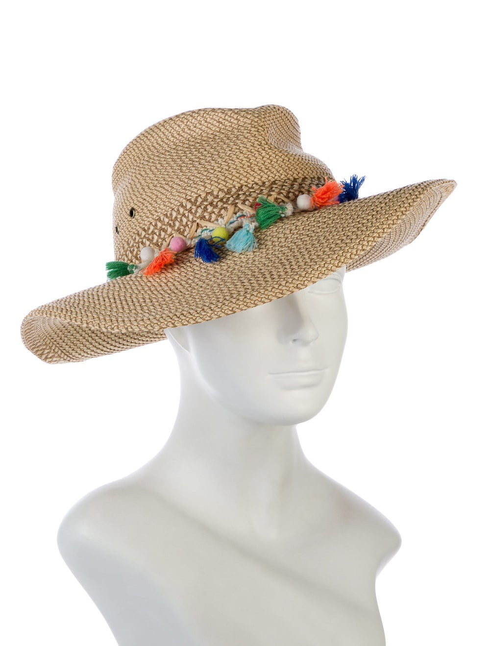 Eric Javits neutral pattern print raffia hat - image 2