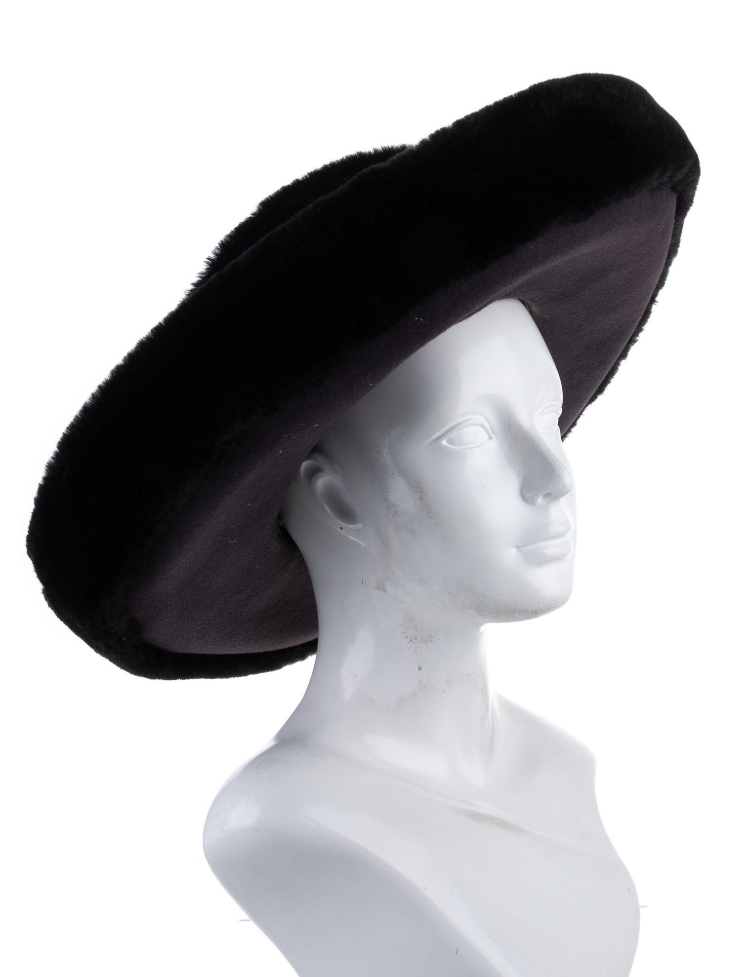 Eric Javits Faux Fur Wide Brim Hat