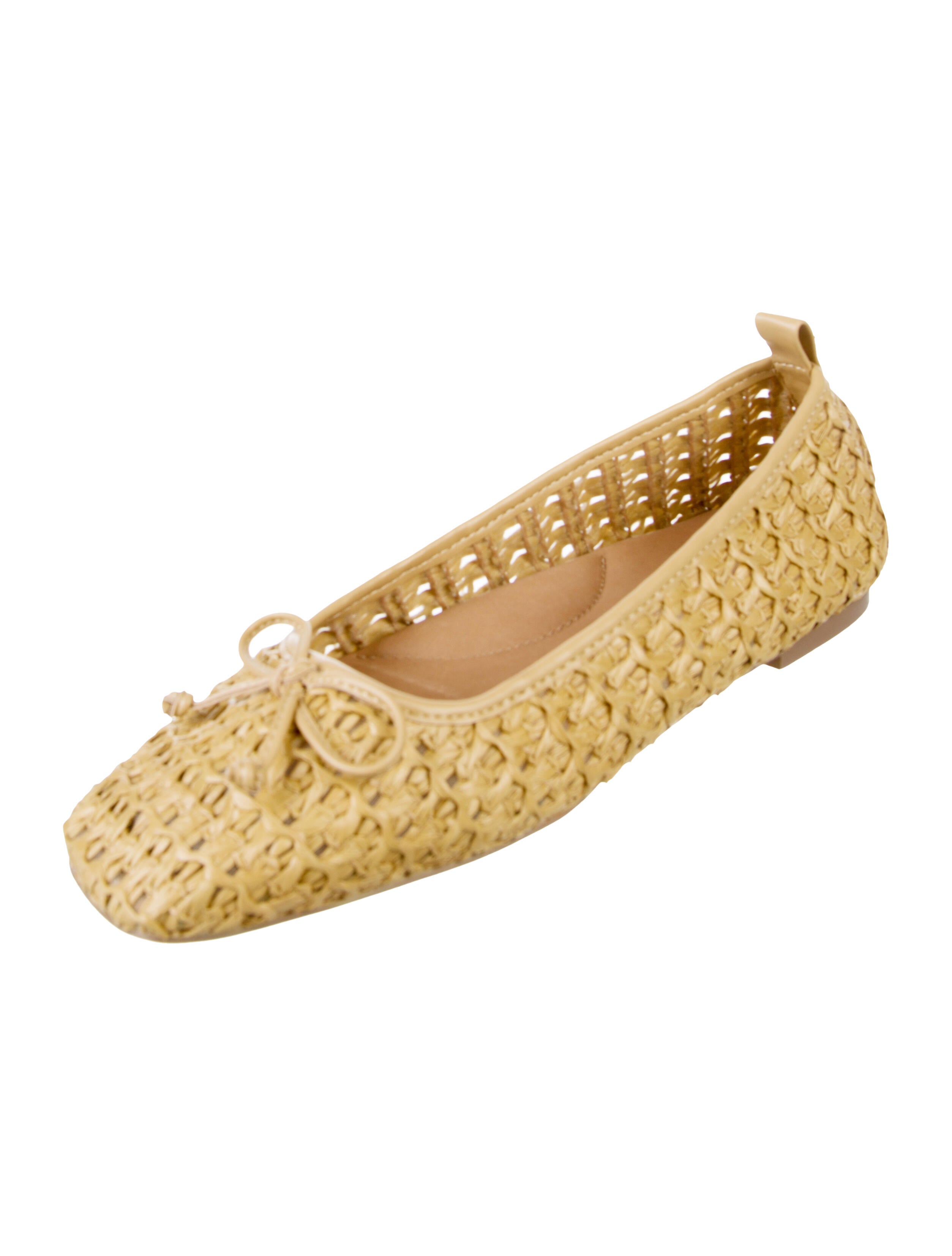 Eric Javits Raffia Bow Accents Ballet Flats
