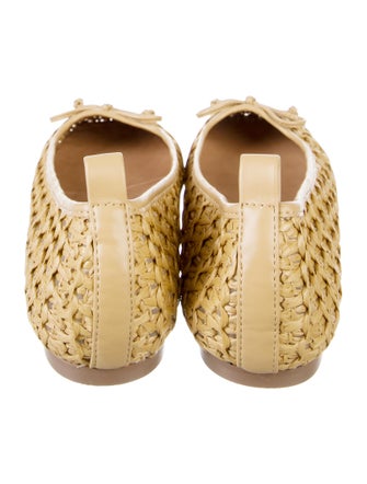 Eric Javits Raffia Bow Accents Ballet Flats