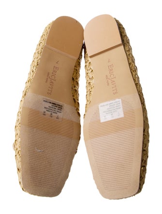 Eric Javits Raffia Bow Accents Ballet Flats
