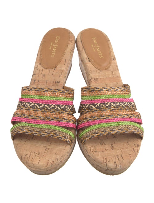 Eric Javits Leather Printed Slides