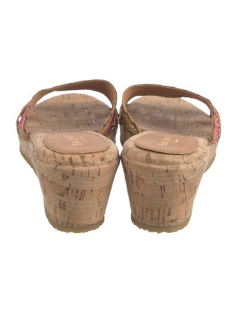 Eric Javits Leather Printed Slides