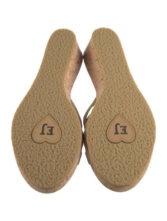 Eric Javits Leather Printed Slides