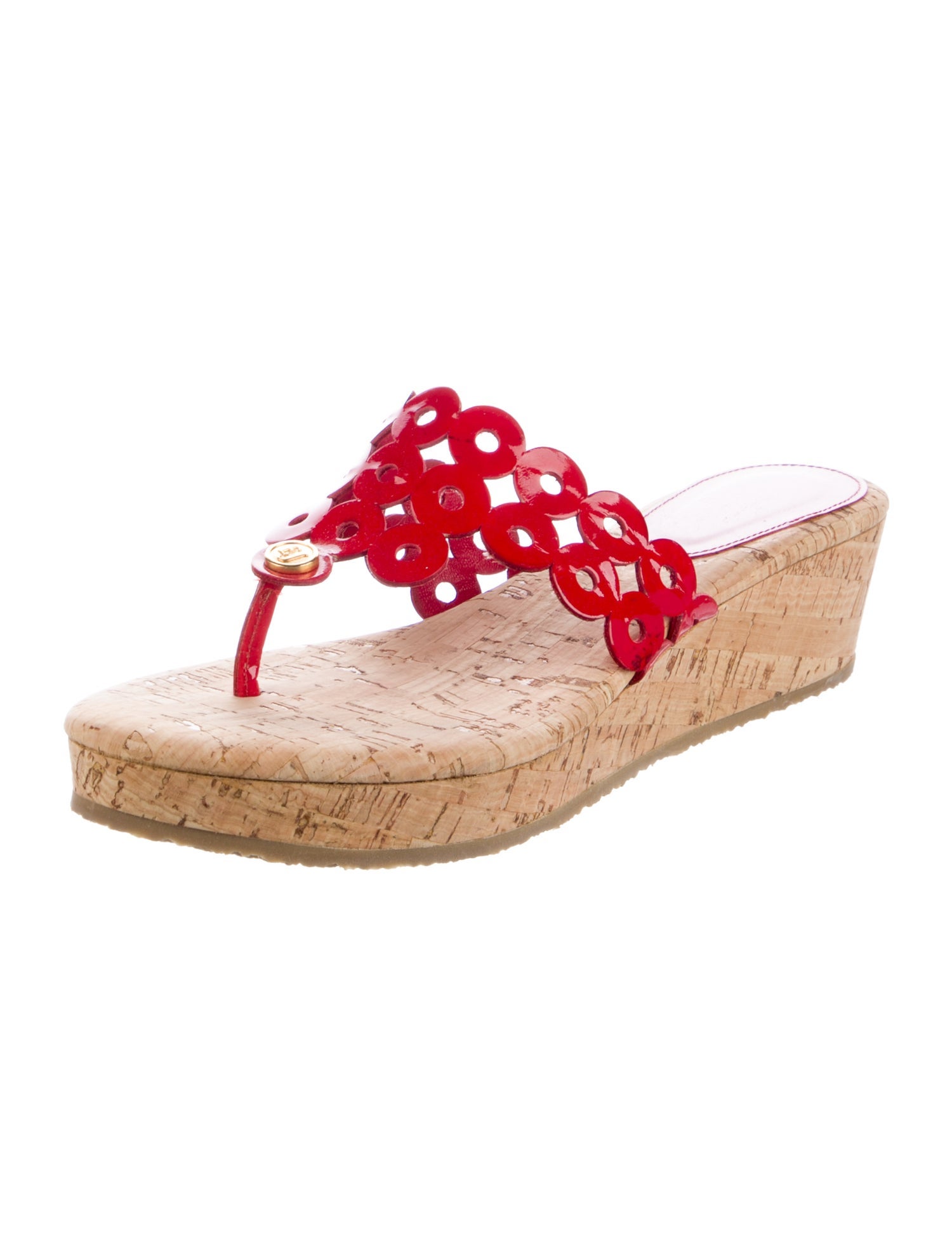 Eric Javits Patent Leather Floral Print Espadrilles