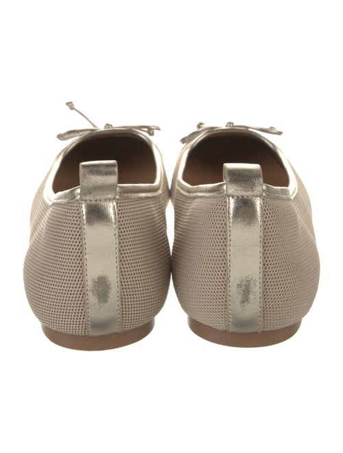 Eric Javits Mesh Leather Trim Embellishment Ballet Flats