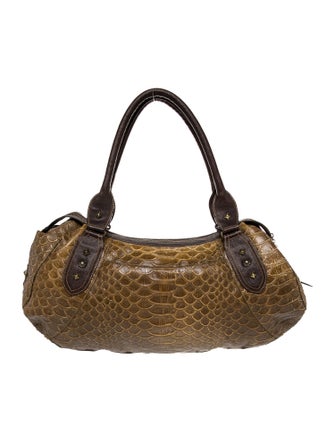 Eric Javits Embossed Leather Shoulder Bag